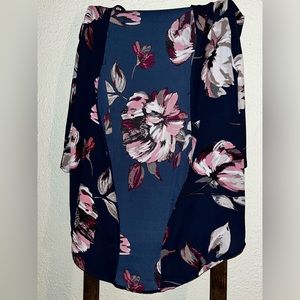 Maurice’s Navy with Floral Print Cardigan